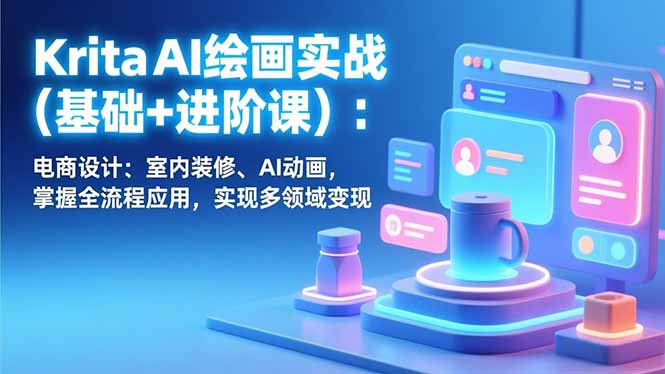 Krita AI绘画实战(基础+进阶课-小鹏项目网