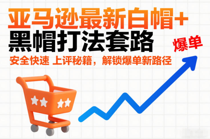 亚马逊最新白帽+黑帽打法套路，安全快速上评秘籍，解锁爆单新路径-小鹏项目网