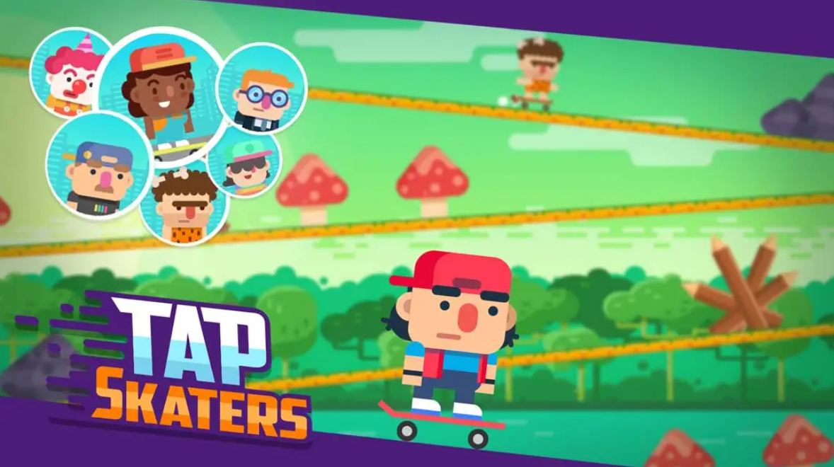 《速降滑板比赛游戏 Tap Skaters》Switch英文版NSP下载-小鹏项目网