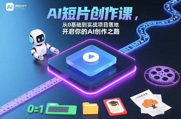 AI短片创作课，从0基础到实战项目落地，开启你的AI创作之路-小鹏项目网