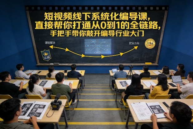 短视频线下系统化编导课，直接帮你打通从0到1的全链路，手把手带你敲开编导行业大门-小鹏项目网
