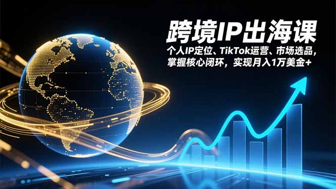 跨境IP出海课，个人IP定位、TikTok运营、市场选品，掌握核心闭环，实现月入1万美金+-小鹏项目网