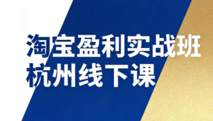 淘宝盈利实战班杭州线下课12月26-28日(音频+字幕)，帮你掌握SOP流程+12门核心技术-小鹏项目网