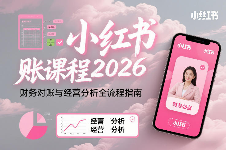 小红书对账课程2026，财务对账与经营分析全流程指南-小鹏项目网