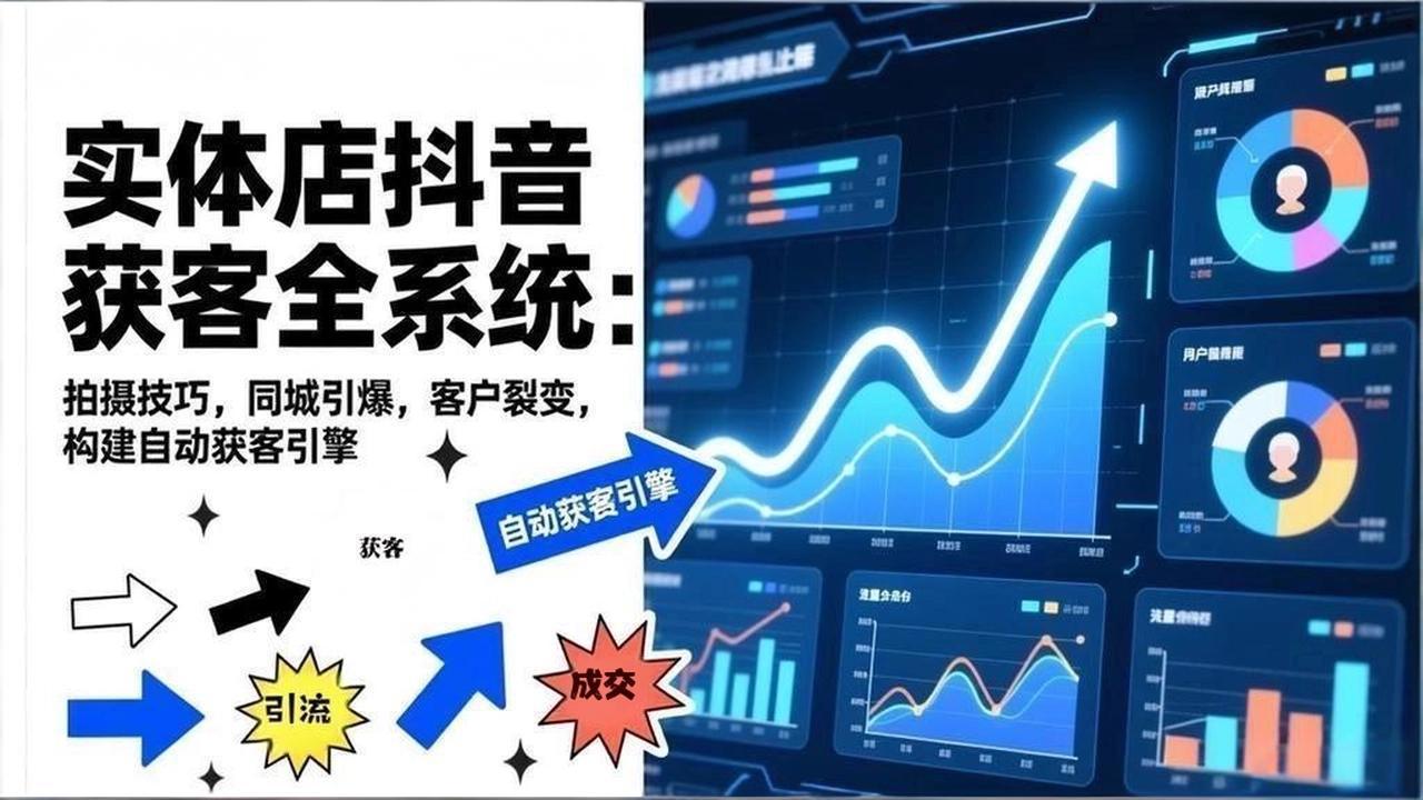 2026实体店抖音获客全系统：拍摄技巧，同城引爆，客户裂变，构建自动获客引擎-小鹏项目网