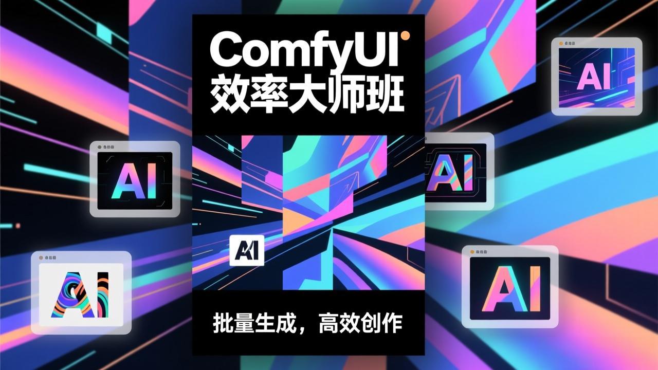 ComfyUI效率大师班：工作流搭建，批量生成，将个人AI出图效率提升5-10倍，月接单收入1-3万-小鹏项目网