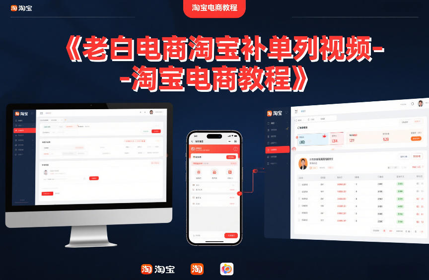 老白电商淘宝补单系列视频-淘宝电商教程-小鹏项目网