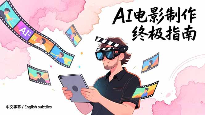 AI电影制作终极指南：从创意到成片，系统掌握智能影视全流程实战课(中英字幕-小鹏项目网