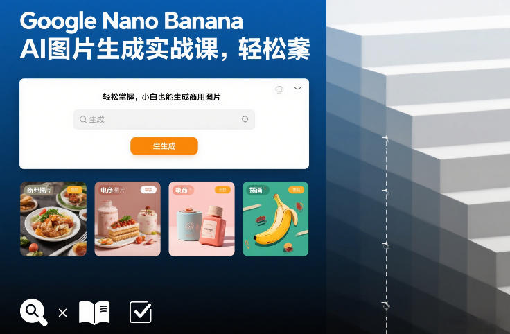 Google Nano Banana AI图片生成实战课，轻松掌握，小白也能生成商用图片-小鹏项目网