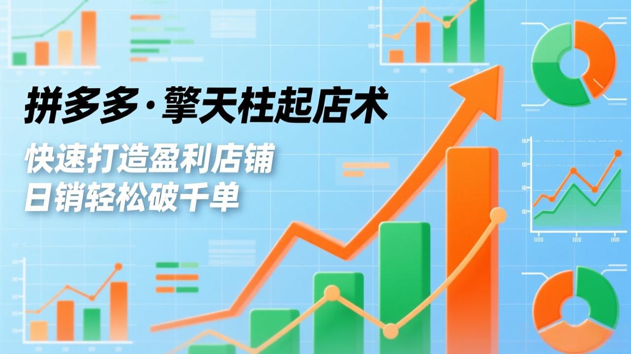 拼多多·擎天柱起店术，爆流布局、利润起飞、不断流，快速打造盈利店铺，日销轻松破千单-小鹏项目网