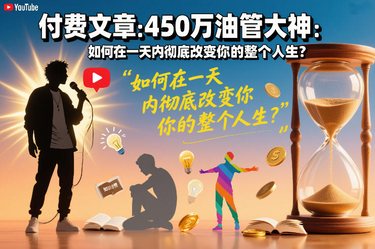 付费文章：450万油管大神：如何在一天内彻底改变你的整个人生？-小鹏项目网