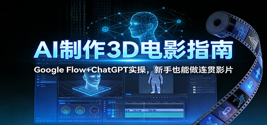 AI制作3D电影指南：Google Flow+ChatGPT实操，新手也能做连贯影片-小鹏项目网