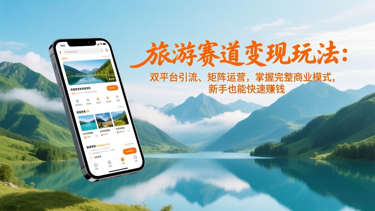 旅游赛道变现玩法：双平台引流、矩阵运营，掌握完整商业模式，新手也能快速赚钱-小鹏项目网