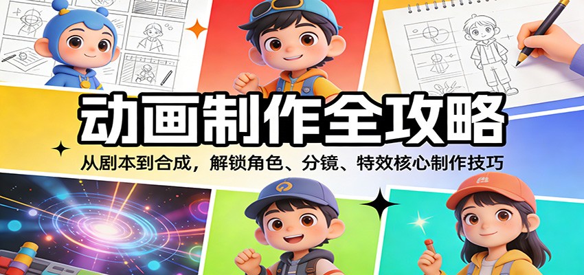 动画制作全攻略：从剧本到合成，解锁角色、分镜、特效核心制作技巧-小鹏项目网