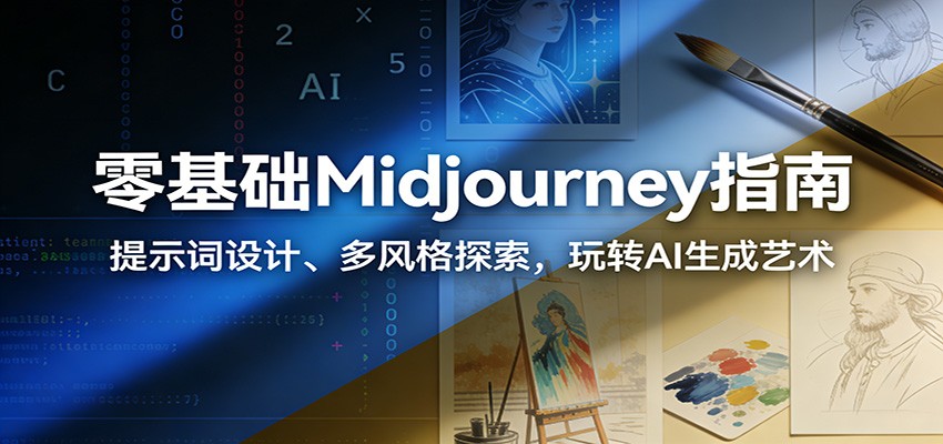 零基础Midjourney指南：提示词设计、多风格探索，玩转AI生成艺术-小鹏项目网
