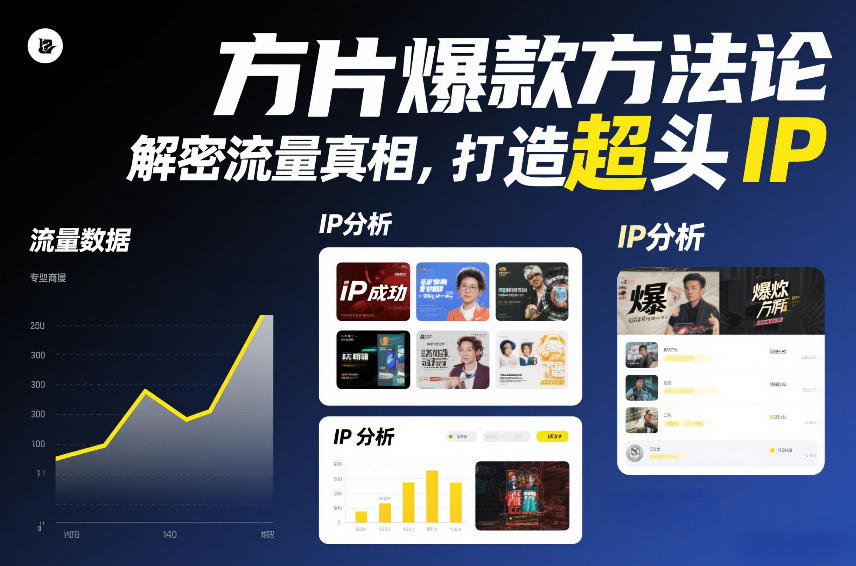 方片爆款方法论，解密流量真相，打造超头IP-小鹏项目网