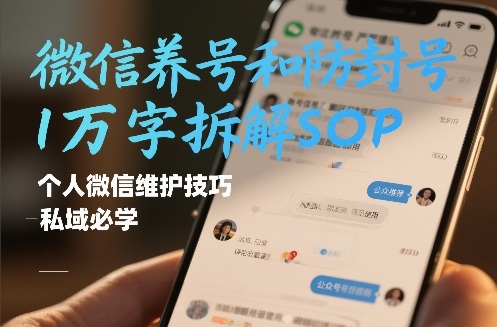 微信养号和防封号1万字拆解SOP，个人微信维护技巧，私域必学【文档】-小鹏项目网