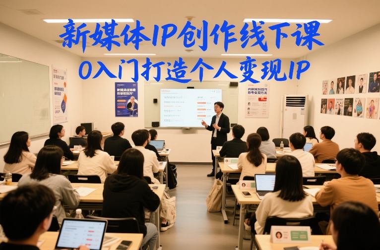 新媒体IP创作线下课，0入门打造个人变现IP-小鹏项目网