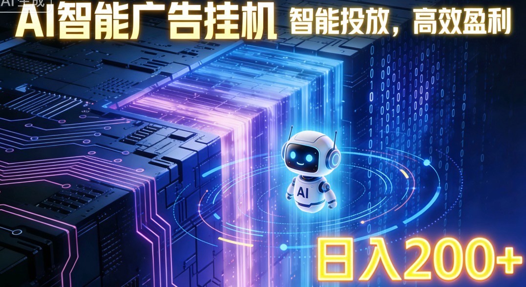 ai智能广告挂机项目，合规挂载广告即可赚取收益，单日收益可达400～500+-小鹏项目网