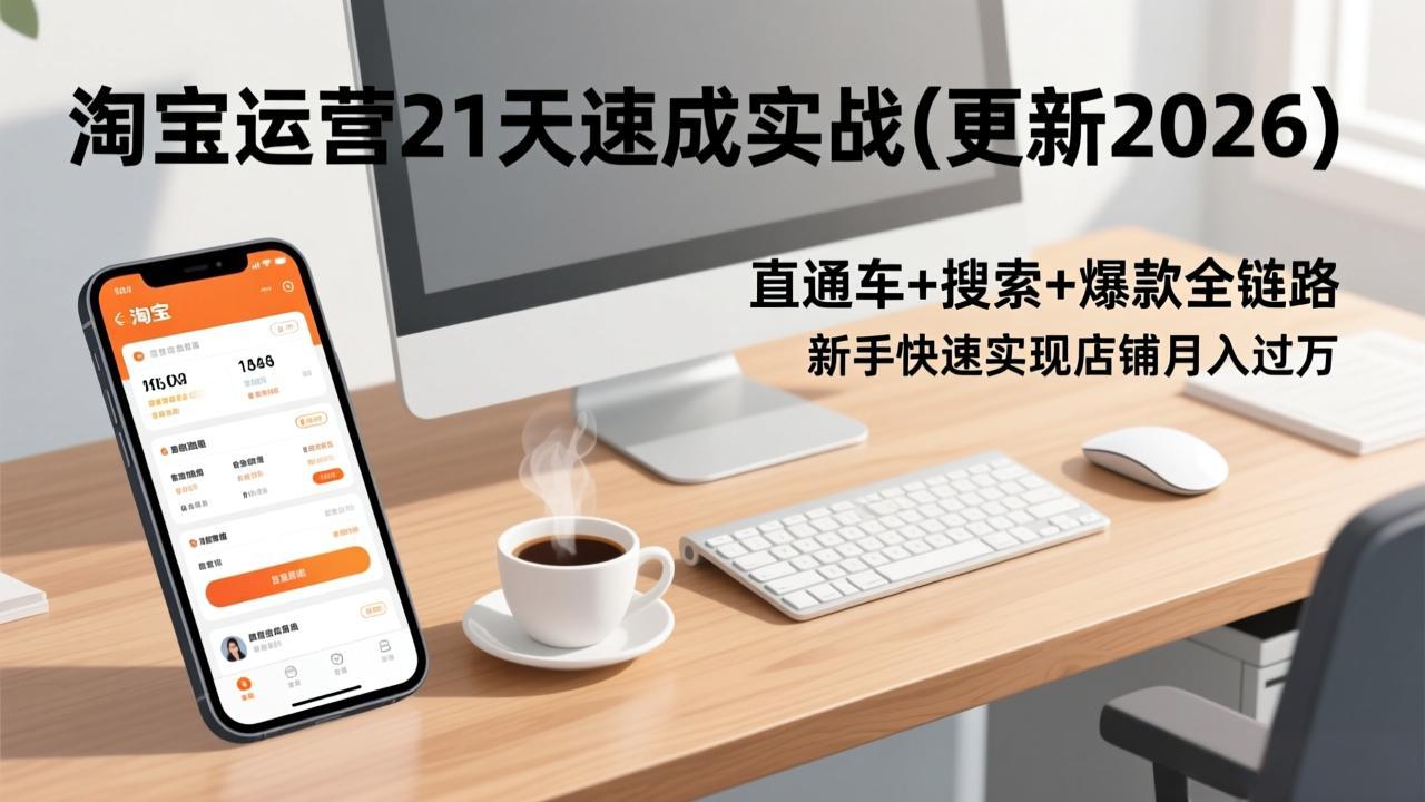 淘宝运营21天速成实战(更新2026-小鹏项目网