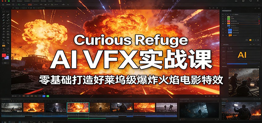 Curious Refuge AI VFX实战课，零基础打造好莱坞级爆炸火焰电影特效-小鹏项目网