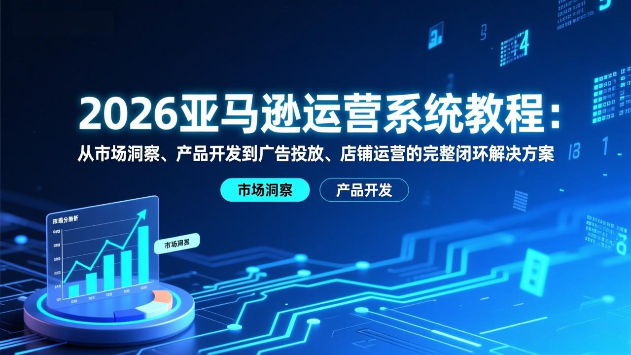 2026亚马逊运营系统教程：从市场洞察、产品开发到广告投放、店铺运营的完整闭环解决方案-小鹏项目网