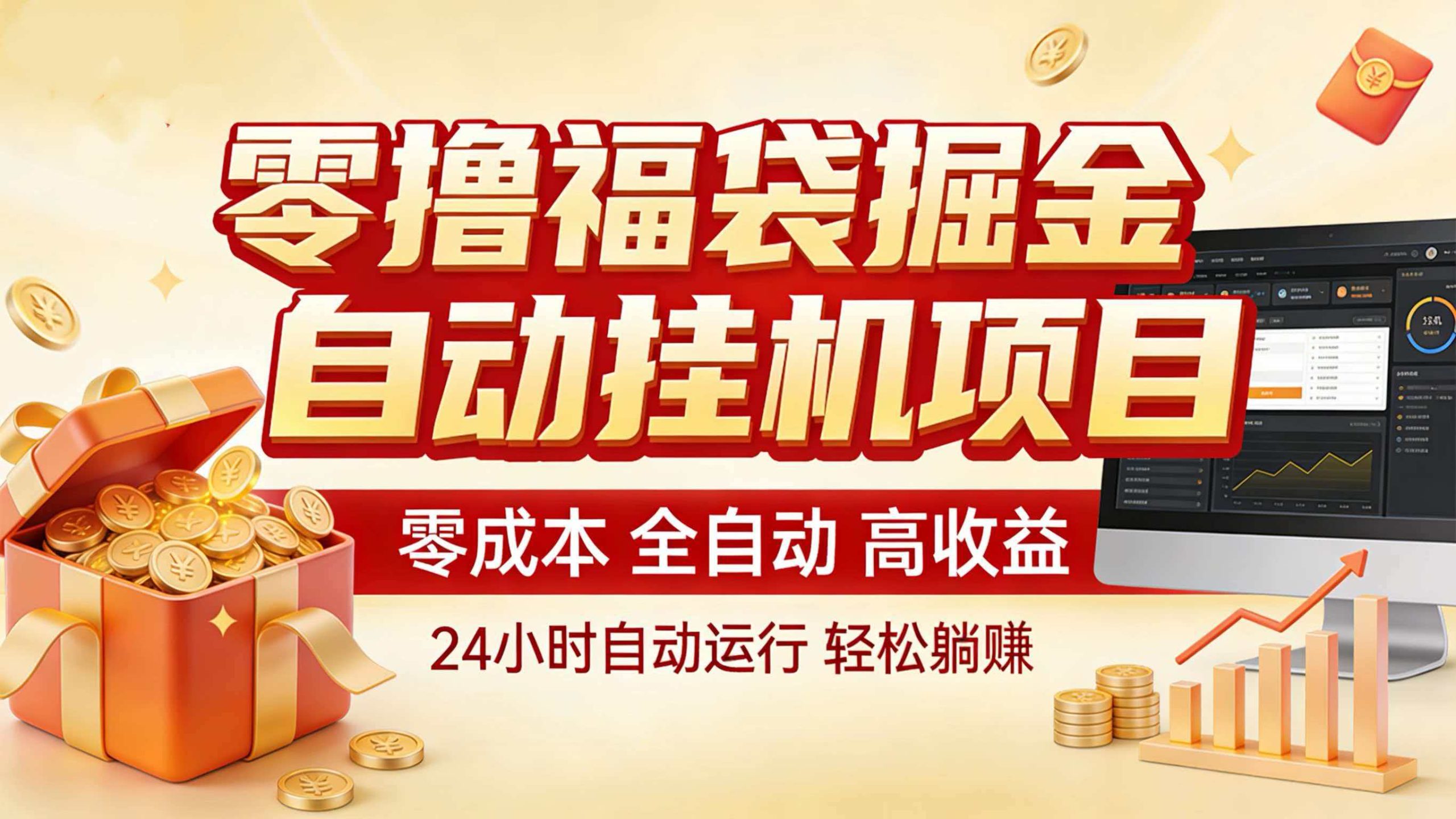 零撸福袋掘金！全自动挂机躺赚，新手也能上手-小鹏项目网