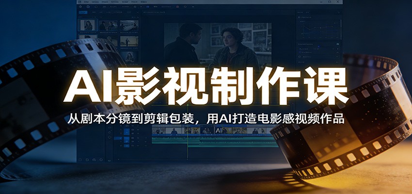 AI影视制作课：从剧本分镜到剪辑包装，用AI打造电影感视频作品-小鹏项目网