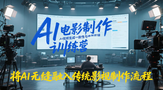 AI电影制作训练营，掌握AI视频生成一致性与电影剪辑，将AI无缝融入传统影视制作流程-小鹏项目网