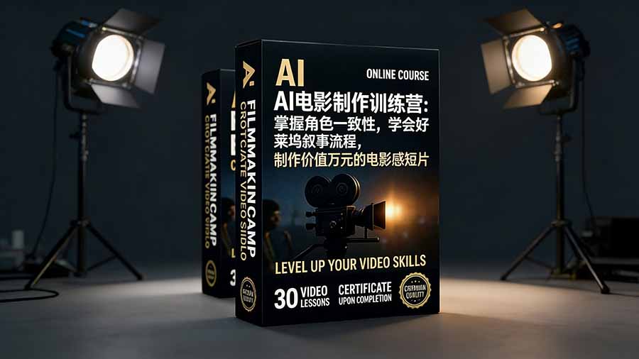 AI电影制作训练营：掌握角色一致性，学会好莱坞叙事流程，制作价值万元的电影感短片-小鹏项目网