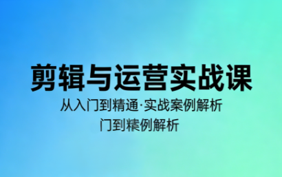 林大·剪辑与运营实战课(更新2026)-小鹏项目网