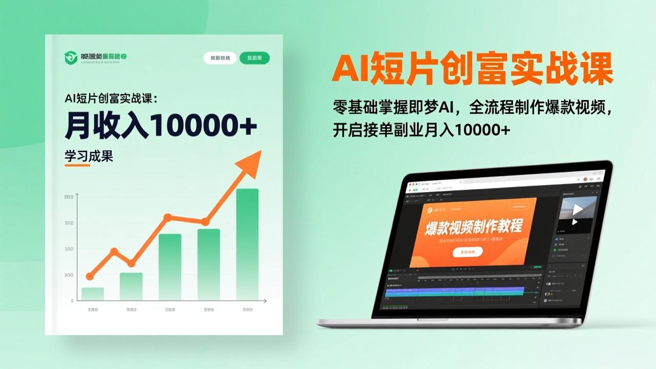 AI短片创富实战课：零基础掌握即梦AI，全流程制作爆款视频，开启接单副业月入10000+(更新-小鹏项目网