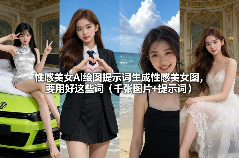 性感美女Ai绘图提示词生成性感美女图，要用好这些词(千张图片+提示词)-小鹏项目网