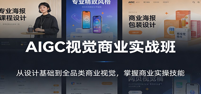 AIGC视觉商业实战班：从设计基础到全品类商业视觉，掌握商业实操技能-小鹏项目网