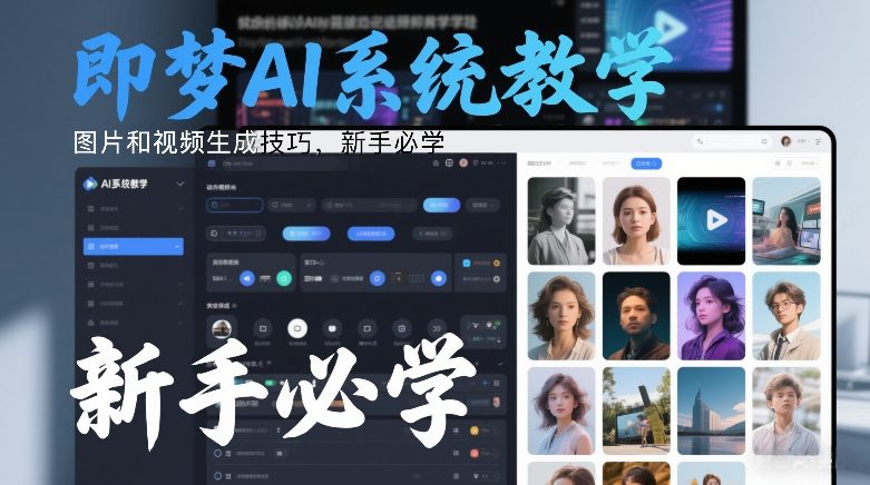 即梦AI系统教学，图片和视频生成技巧，新手必学-小鹏项目网