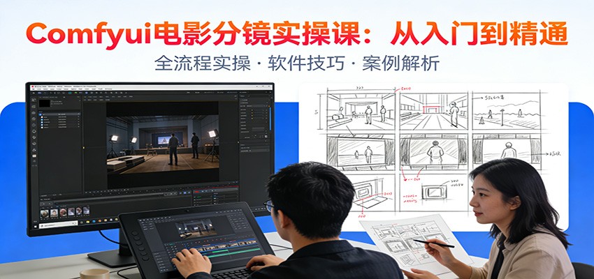 ComfyUI电影分镜实操课：分镜一致性，全流程AI视频制作，零基础也能做专业分镜-小鹏项目网