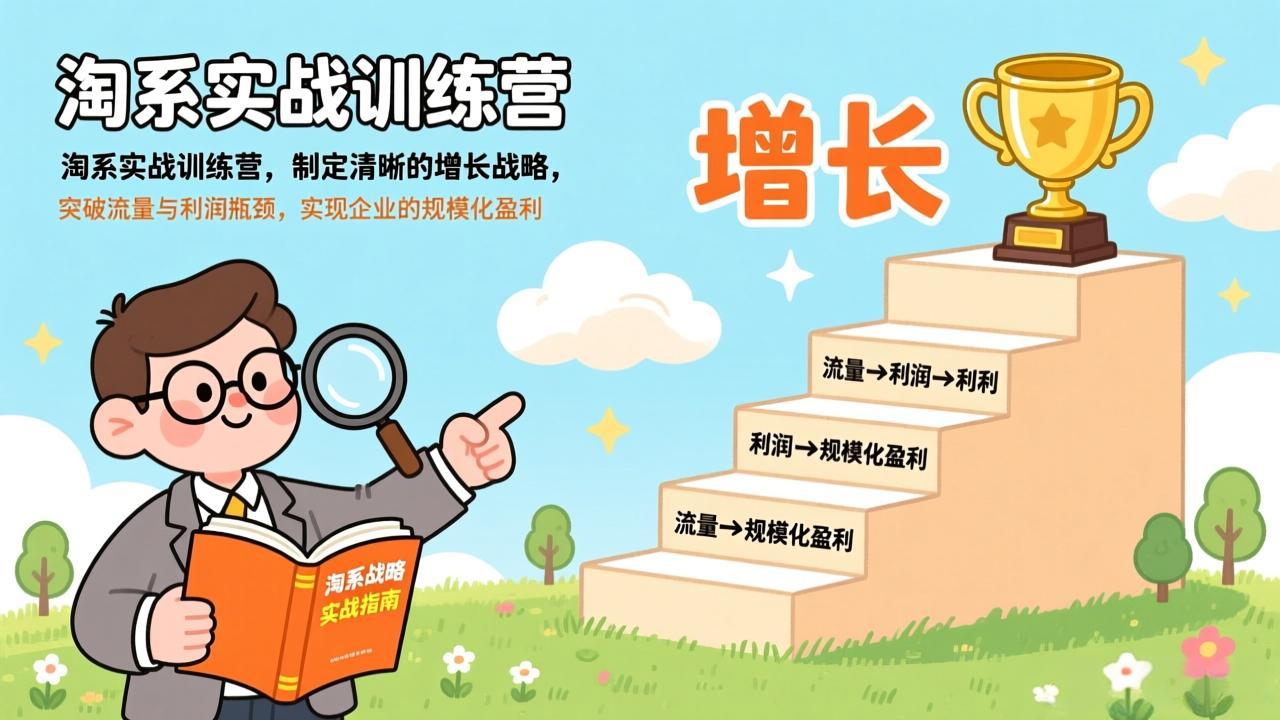 淘系实战训练营，制定清晰的增长战略，突破流量与利润瓶颈，实现企业的规模化盈利-小鹏项目网