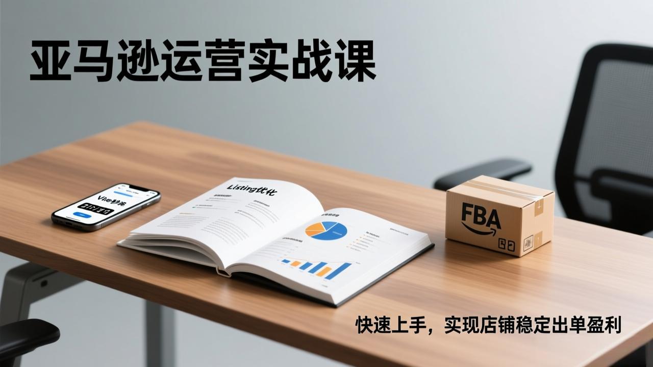 亚马逊运营实战课，Listing优化、Vine秒杀、FBA发货，快速上手，实现店铺稳定出单盈利-小鹏项目网