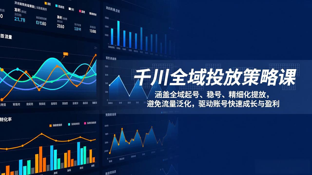 千川全域投放策略课：涵盖全域起号、稳号、精细化投放，避免流量泛化，驱动账号快速成长与盈利-小鹏项目网