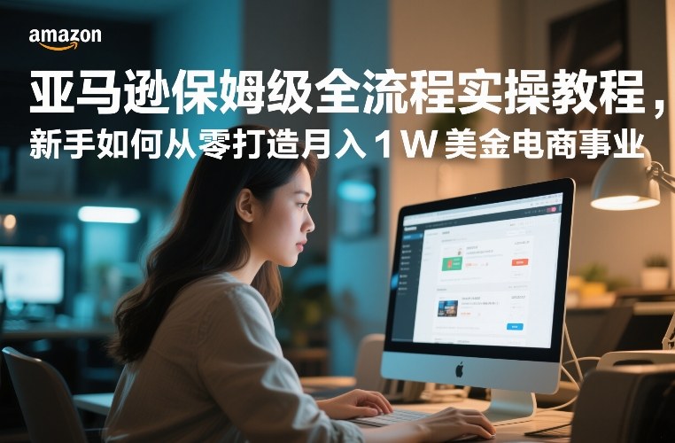亚马逊保姆级全流程实操教程，新手如何从零打造月入1W美金电商事业-小鹏项目网
