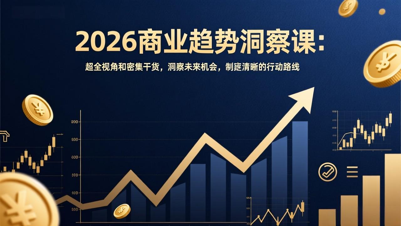 2026商业趋势洞察课：超全视角和密集干货，洞察未来机会，制定清晰的行动路线-小鹏项目网