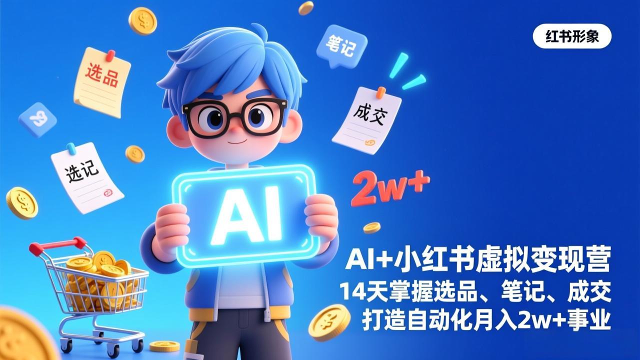 AI+小红书虚拟变现营(完结-小鹏项目网