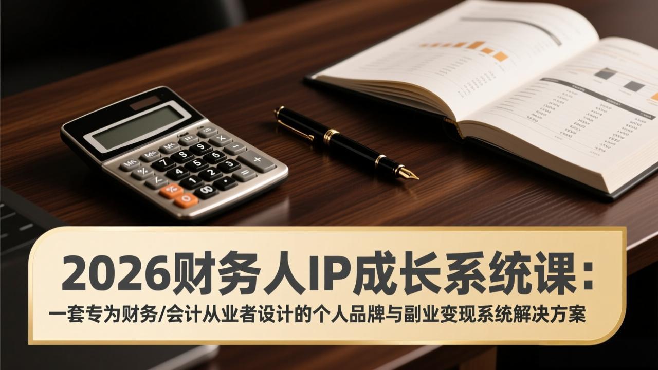 2026财务人IP成长系统课：一套专为财务/会计从业者设计的个人品牌与副业变现系统解决方案-小鹏项目网