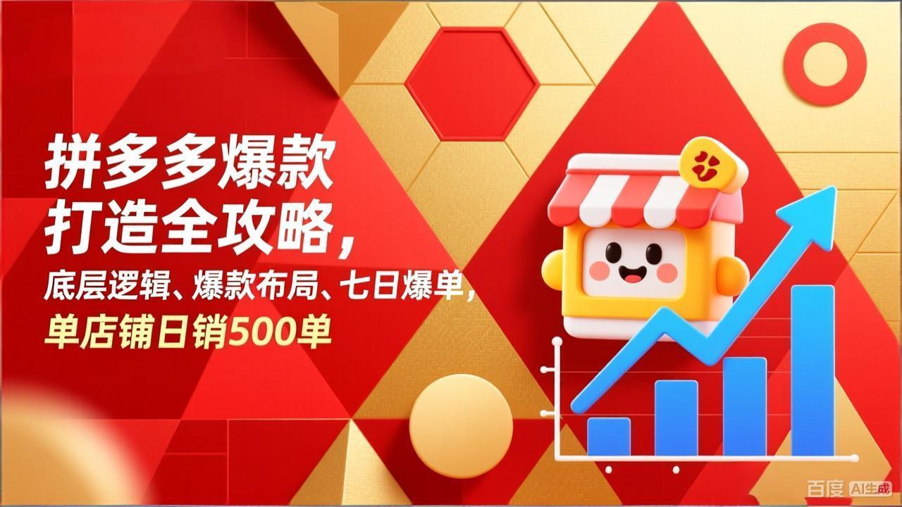 拼多多爆款打造全攻略，底层逻辑、爆款布局、七日爆单，单店铺日销500单-小鹏项目网