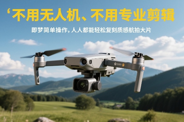 不用无人机、不用专业剪辑，即梦简单操作，人人都能轻松复刻质感航拍大片-小鹏项目网