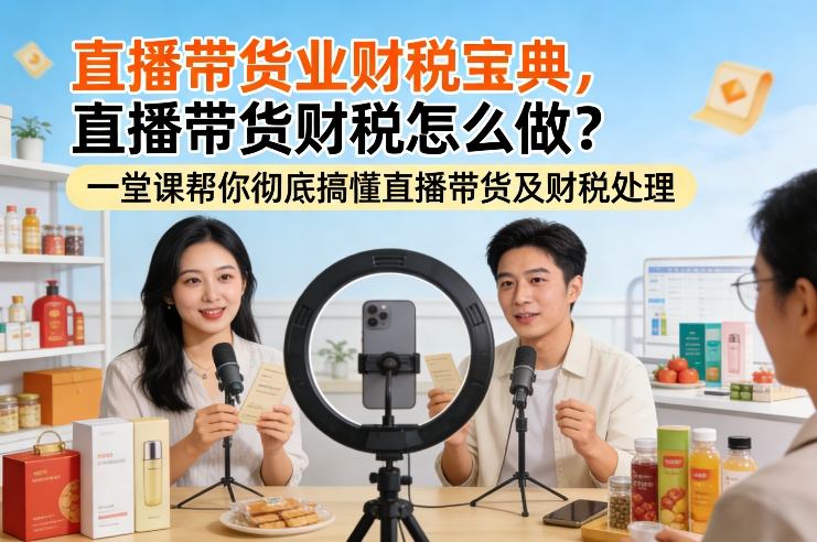 直播带货业财税宝典，直播带货财税怎么做？一堂课帮你彻底搞懂直播带货及财税处理-小鹏项目网