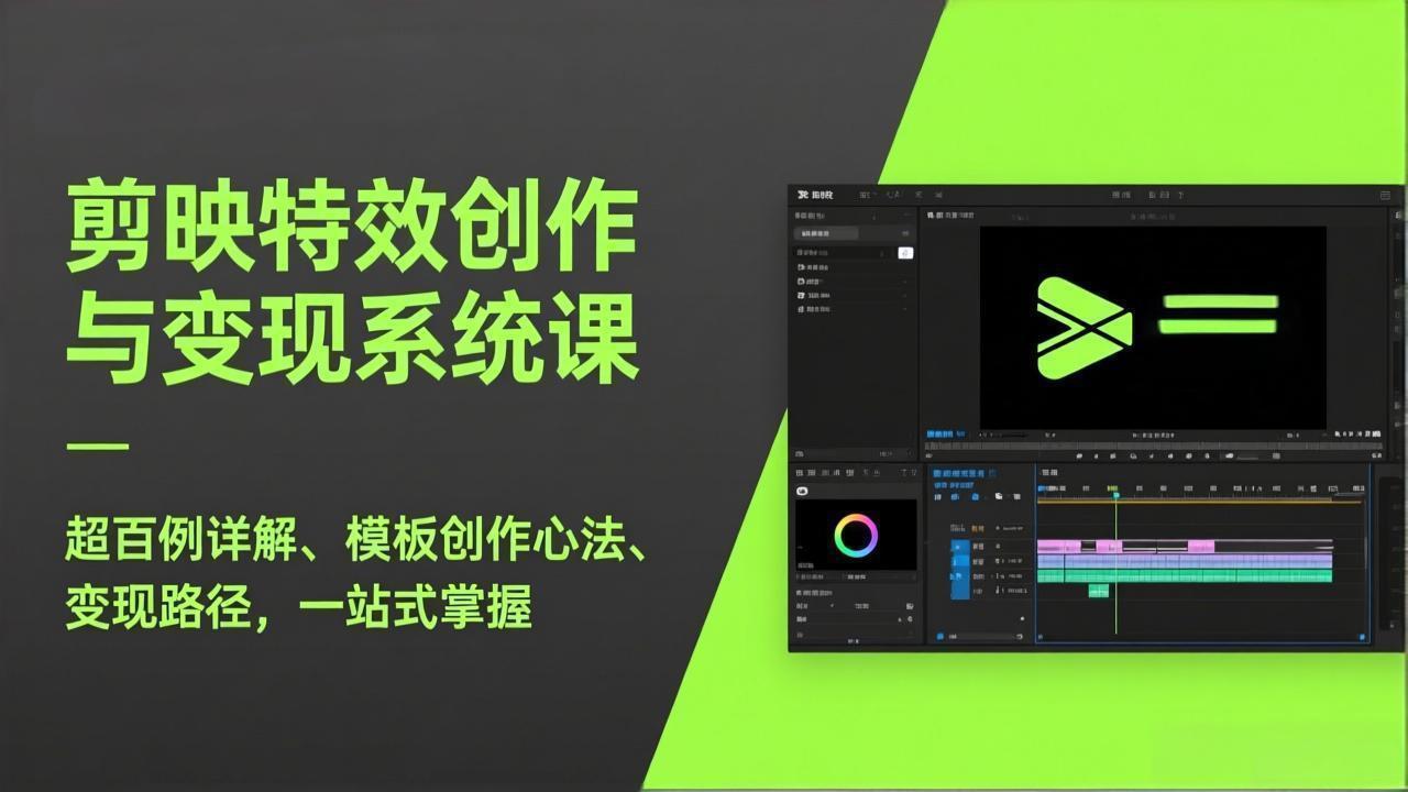 剪映特效创作与变现系统课，超百例详解、模板创作心法、变现路径，一站式掌握-小鹏项目网