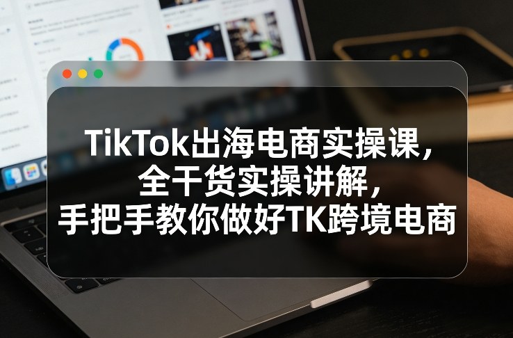 TikTok出海电商实操课，全干货实操讲解，手把手教你做好TK跨境电商-小鹏项目网