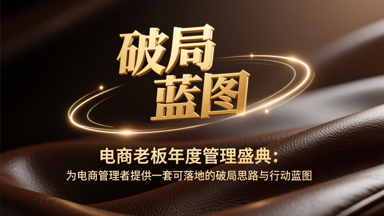 电商老板年度管理盛典：为电商管理者提供一套可落地的破局思路与行动蓝图-小鹏项目网
