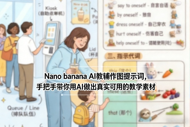 Nano banana AI教辅作图提示词，手把手带你用AI做出真实可用的教学素材-小鹏项目网